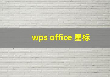 wps office 星标